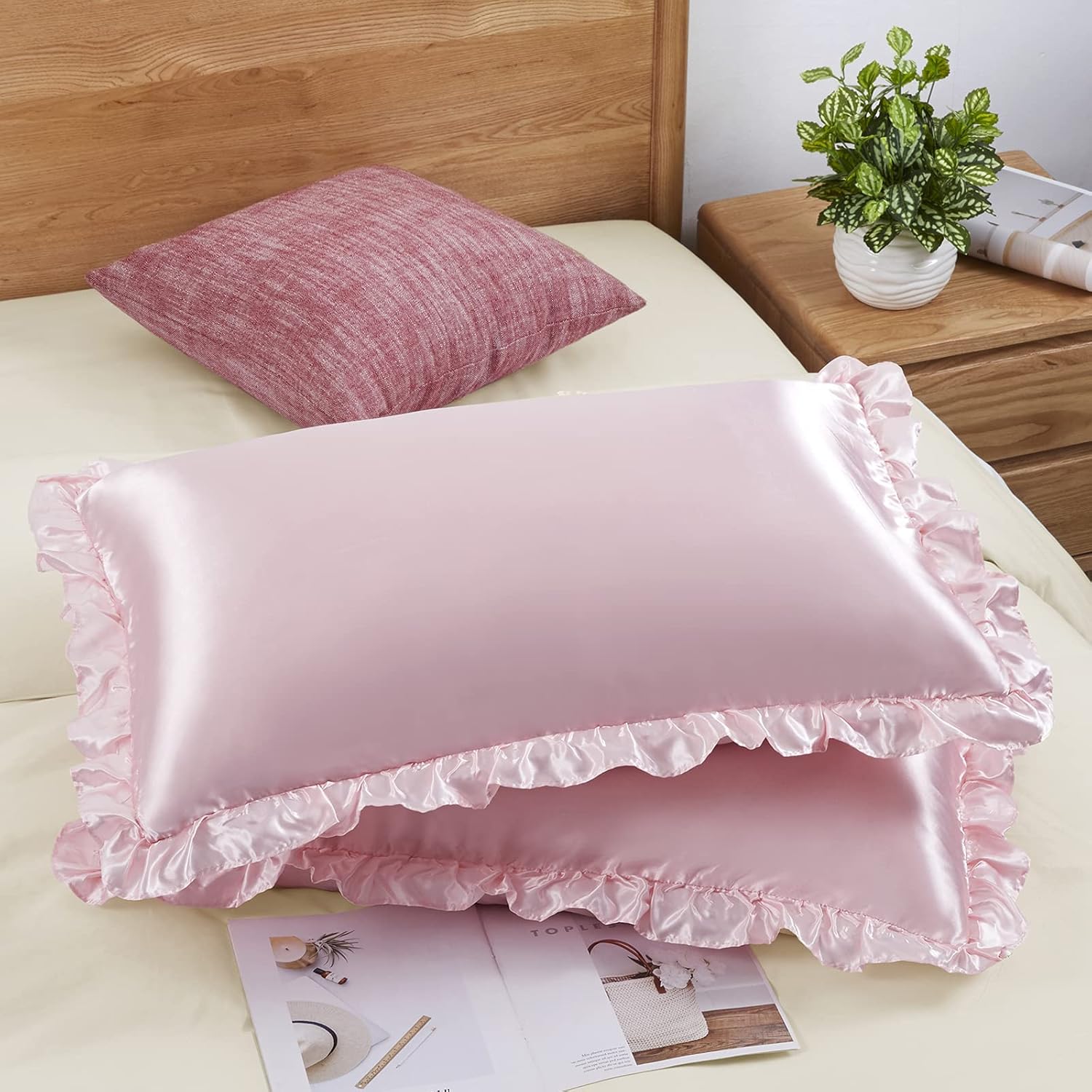 2 Fundas de Almohada de Satén  - Satin Silk Pillowcase Hair Skin reseña y precio