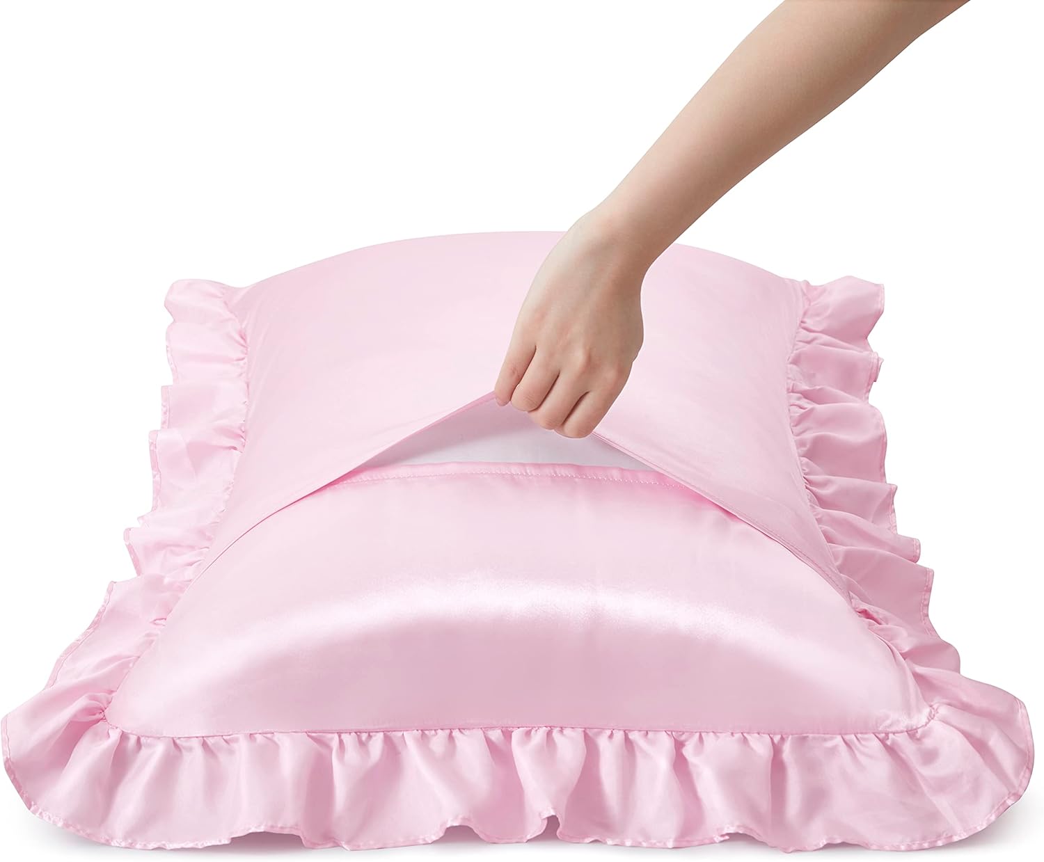 2 Fundas de Almohada de Satén  - Satin Silk Pillowcase Hair Skin reseña y precio