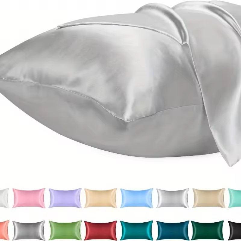 1 Funda de Almohada de Satén p - Satin Silk Pillowcase Hair Skin reseña y precio