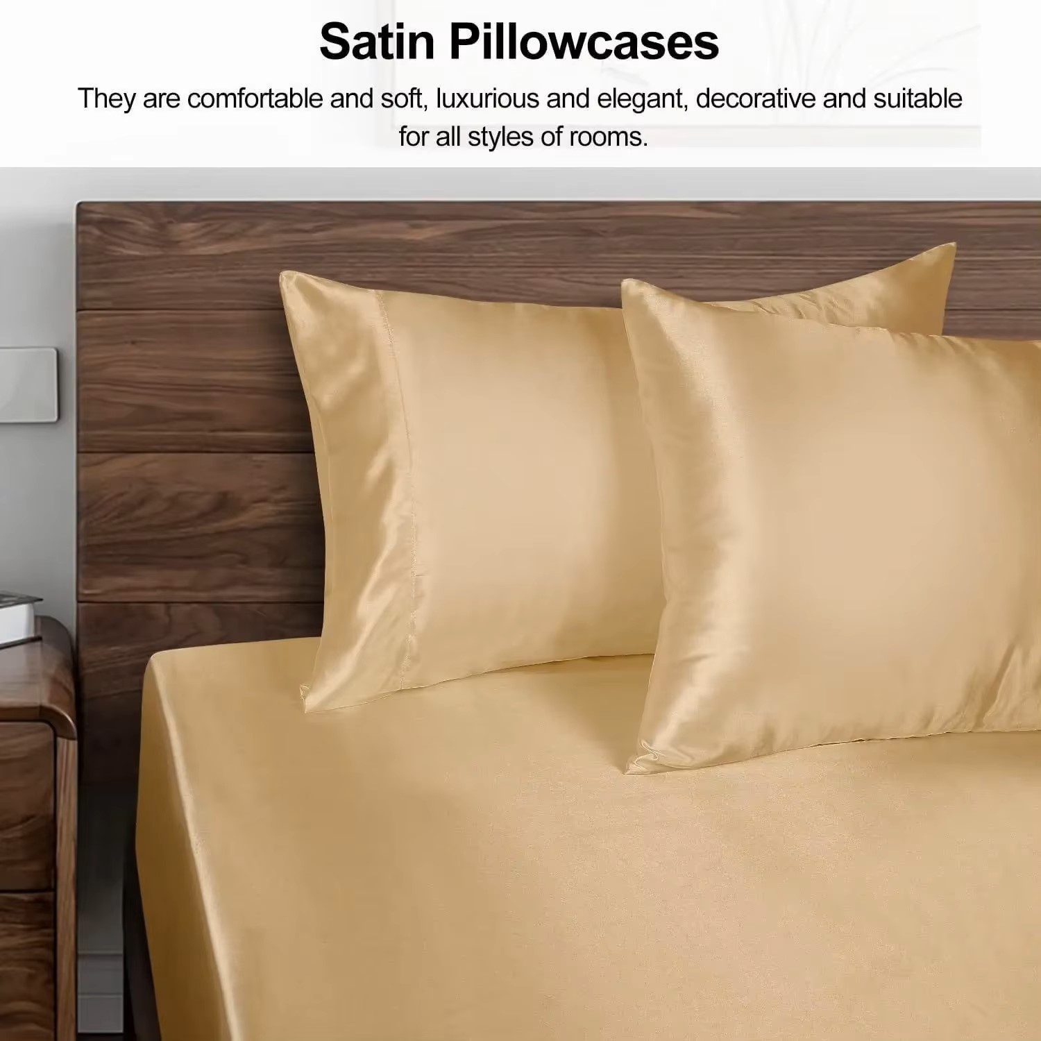 1 Funda de Almohada de Satén p - Satin Silk Pillowcase Hair Skin reseña y precio