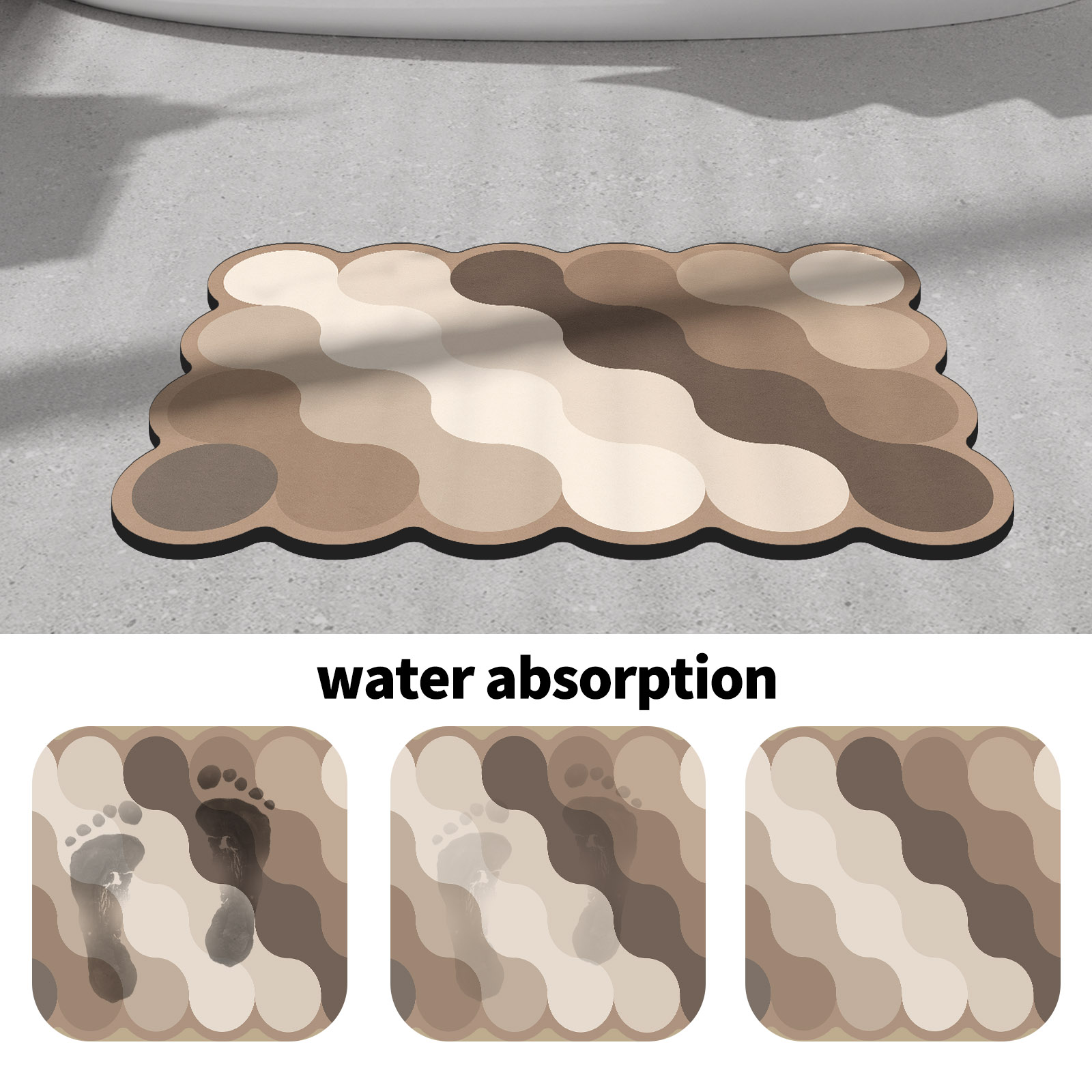 Alfombra de baño de ducha de b - Quick Dry Diatomite Bath Mat reseña y precio