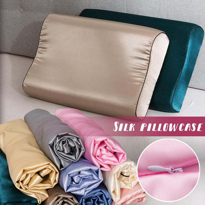 Funda de almohada de látex sat - Satin Silk Pillowcase Hair Skin reseña y precio