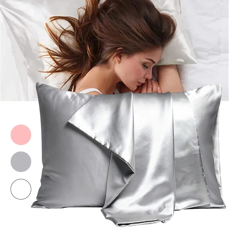Nueva funda de almohada de sat - Satin Silk Pillowcase Hair Skin reseña y precio