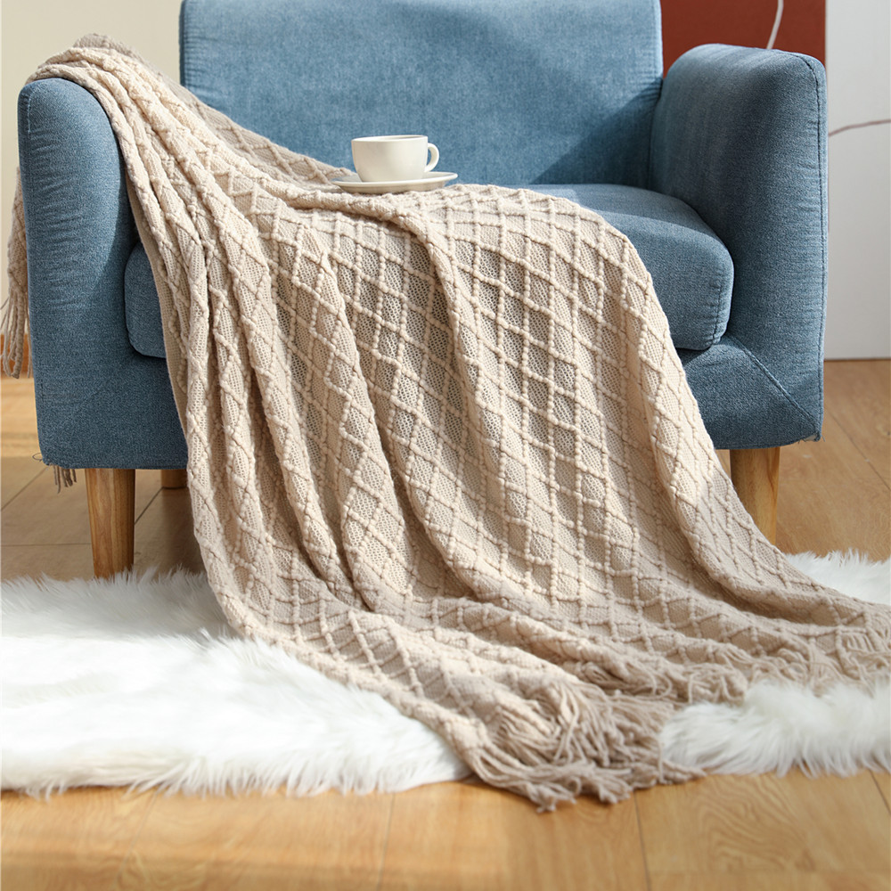 Manta de sofá de Cachemira sin - Boho Throw Blanket Fringe reseña y precio