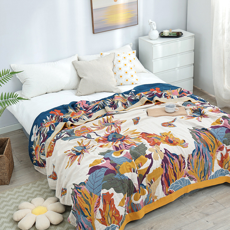 Manta de algodón Simple, cober - Muslin Cotton Bedspread reseña y precio
