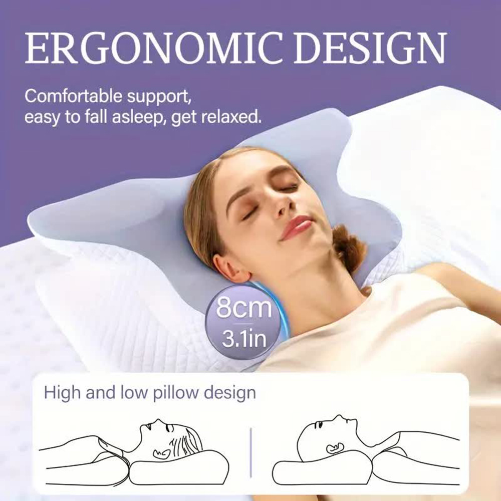 Almohadas de espuma viscoelást - Anti Snore Contour Pillow reseña y precio